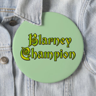 Badge Rond 15,2 Cm Blarney Champion bouton vert colossal
