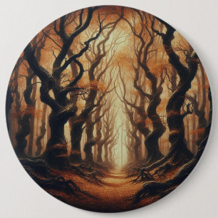 Badge Rond 15,2 Cm Bois d'automne gothique