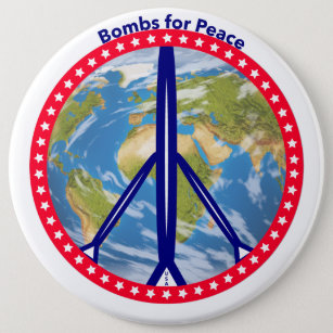Badge Rond 15,2 Cm Bombes pour le bouton de paix