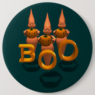 Badge Rond 15,2 Cm Boo ! Trois Jolies Ghosties