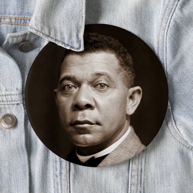 Badge Rond 15,2 Cm Booker Washington : African American Educator (En situation)