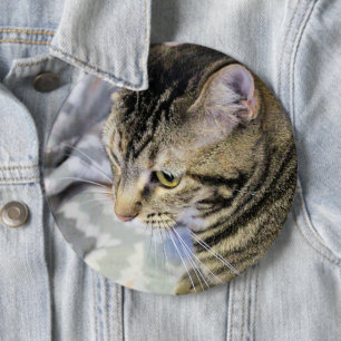 Badge Rond 15,2 Cm Boucles d'oreilles Chat Charme Marqueur de Balle d