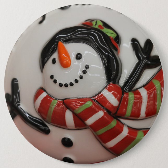 Badge Rond 15,2 Cm Boule de neige (Devant)