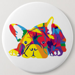 Badge Rond 15,2 Cm Bouledogue français