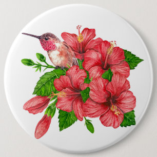 Badge Rond 15,2 Cm Bouquet tropical