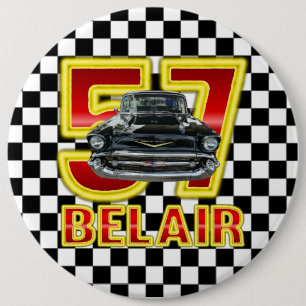 Badge Rond 15,2 Cm Bouton 1957 de Bel Air de Chevy