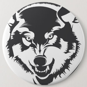 Badge Rond 15,2 Cm Bouton à revers Wolf