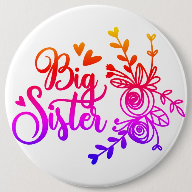 Badge Rond 15,2 Cm - Bouton Arrondi (Devant)