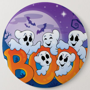 Badge Rond 15,2 Cm Bouton arrondi Halloween/Fantôme mou
