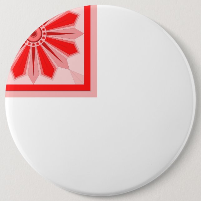 Badge Rond 15,2 Cm Bouton avec l'art de la fleur (Devant)