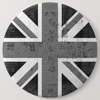Badge Rond 15,2 Cm Bouton Carré du drapeau vintage Royaume-Uni