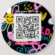 Bouton Code QR « Scannez-moi » – Design Coloré et
