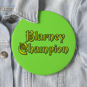 Badge Rond 15,2 Cm Bouton colossal vert citron Blarney Champion
