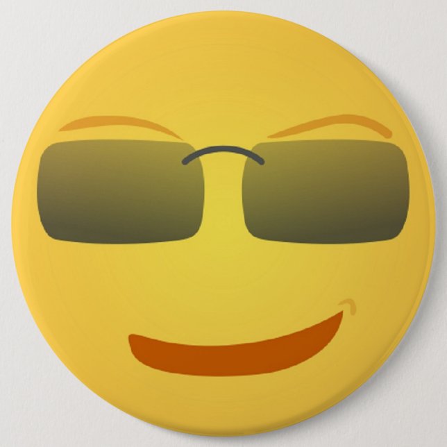 Badge Rond 15,2 Cm BOUTON cool FACE (Devant)