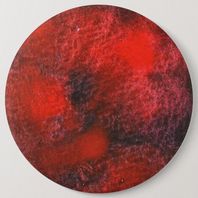 Badge Rond 15,2 Cm Bouton d'art Abstrait "Cosmos rouges" (Devant)