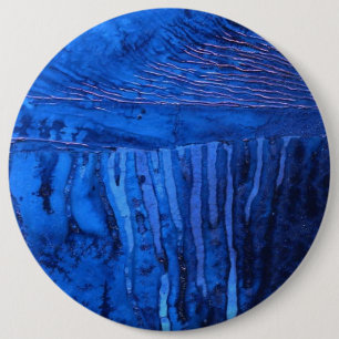 Badge Rond 15,2 Cm Bouton d'art Abstrait "Deep Water 2"