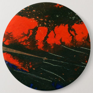 Badge Rond 15,2 Cm Bouton d'art Abstrait "Feu de marais 5"
