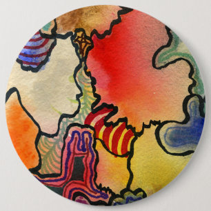 Badge Rond 15,2 Cm Bouton d'art Abstrait "Mites and Tites"
