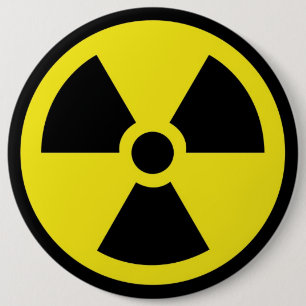 Badge Rond 15,2 Cm Bouton de déchets nucléaires