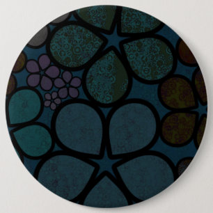 Badge Rond 15,2 Cm Bouton de fleur texturé moderne multicolore