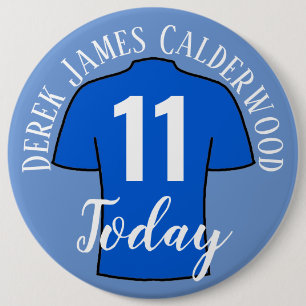 Badge Rond 15,2 Cm Bouton de football du 11e anniversaire pour person
