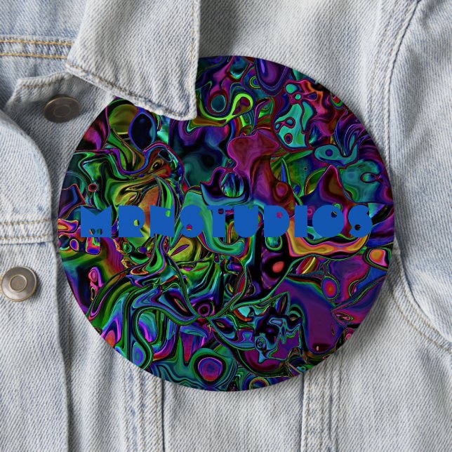 Badge Rond 15,2 Cm Bouton de fusion cérébrale (En situation)