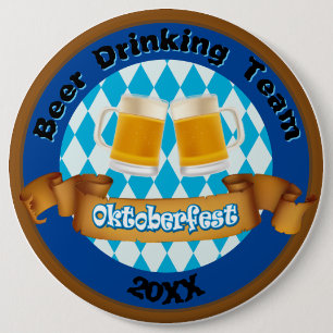 Badge Rond 15,2 Cm Bouton de l'équipe de bière Oktoberfest