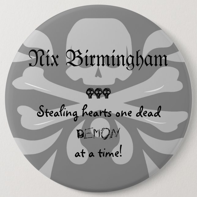 Badge Rond 15,2 Cm Bouton de Nix (Devant)