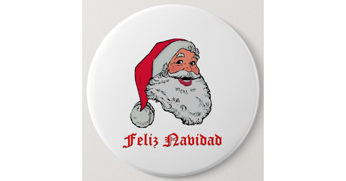 Badge Rond 15 2 Cm Bouton De Pere Noel D Espagnol Zazzle Fr