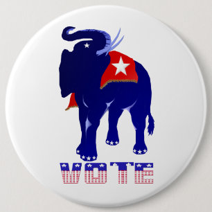 Badge Rond 15,2 Cm Bouton de républicain de vote