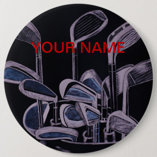 BADGE ROND 15,2 CM BOUTON DE SAC DE GOLF