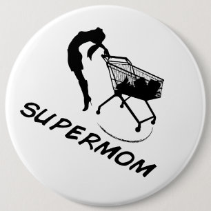 Badge Rond 15,2 Cm Bouton de Supermom