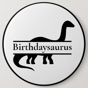 Badge Rond 15,2 Cm Bouton Dinosaur Anniversaire