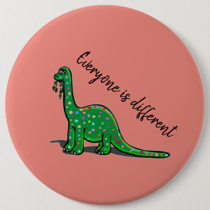 Badge Rond 15,2 Cm Bouton Dinosaure mignon