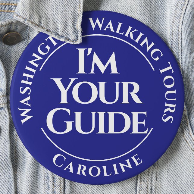 Badge Rond 15,2 Cm Bouton d'insigne du guide officiel de la ville (Créateur téléchargé)