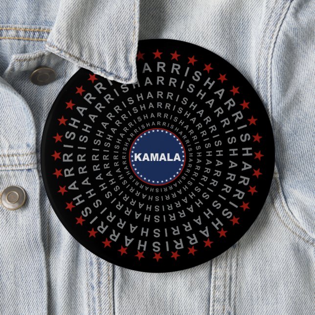 Badge Rond 15,2 Cm Bouton Échos de changement de KAMALA HARRIS (En situation)