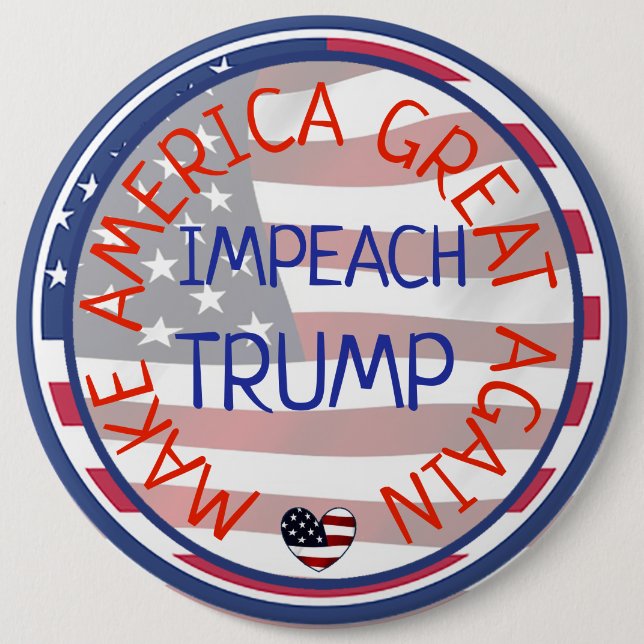 Badge Rond 15,2 Cm Bouton énorme anti-Trump (Devant)