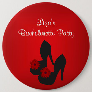 Badge Rond 15,2 Cm Bouton Enterrement de Vie de Jeune Fille Chaussure