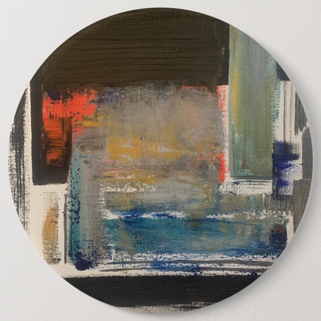 Badge Rond 15,2 Cm Bouton épinglé d'art abstrait (Devant)