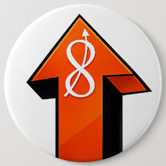 Badge Rond 15,2 Cm Bouton flèche infinie USTP