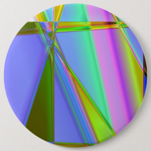 Badge Rond 15,2 Cm Bouton Fractals