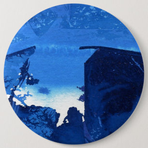 Badge Rond 15,2 Cm Bouton "Frozen Ridge #3" Art Abstrait