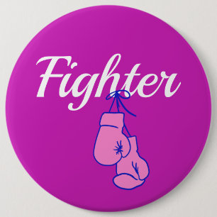 Badge Rond 15,2 Cm Bouton Gants de boxe de lutte contre le cancer du