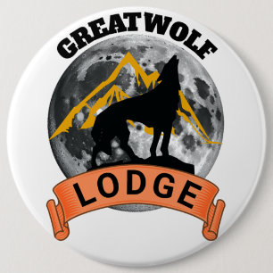 Badge Rond 15,2 Cm Bouton Grand loup
