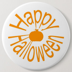 Badge Rond 15,2 Cm Bouton Halloween heureux