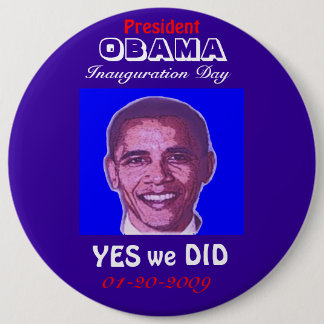 Badge Rond 15,2 Cm Bouton Jour d'investiture d'OBAMA