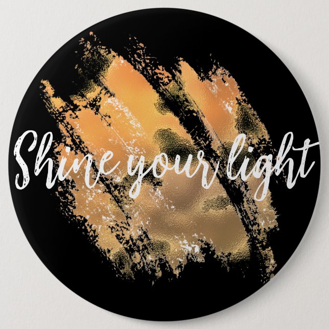 Badge Rond 15,2 Cm Bouton Luminaire (Devant)