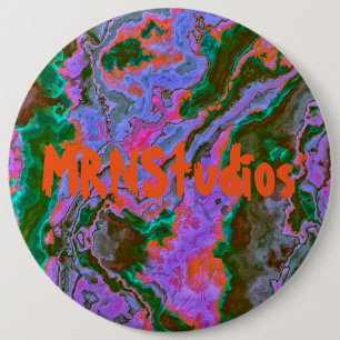 Badge Rond 15,2 Cm Bouton Marbre aigre