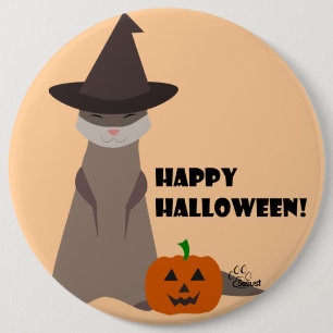 Badge Rond 15,2 Cm Bouton mignon de Halloween de furet