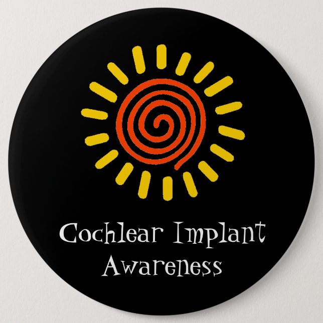 Badge Rond 15,2 Cm Bouton noir de conscience (Devant)